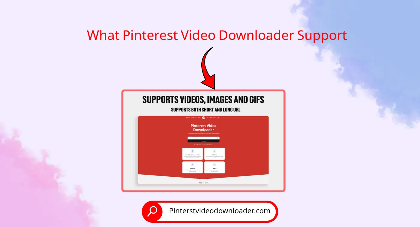 Download Pinterest Video Download Pinterest video tool with paste link field, quality selector, and download button